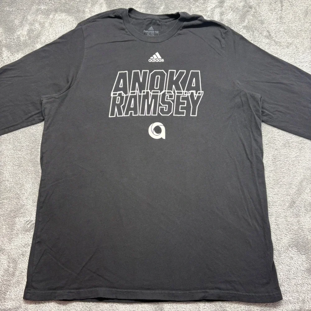 Adidas Long Sleeve‎ Tee Men XL Black Good Anoka Ramsey Graphic Shirt